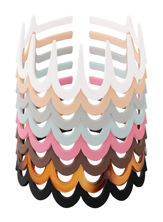 Canitor 8 Pieces Zig Zag Headbands Gifts for Women Teen Girls 90s Outfits Fashion Hair Accessories Head Bands for Women's Hair Thin Teeth Comb - Image 1